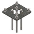 Adapterplate / overgang for rørfundament Ø140mm til C/C 160 mm